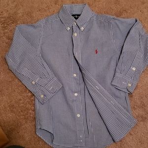 Ralph Lauren blue plaid button up
